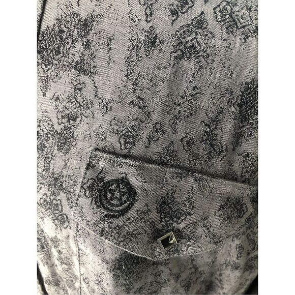 George Strait wrangler Pearl. Snap black and gray western shirt size XL - Picture 10 of 11